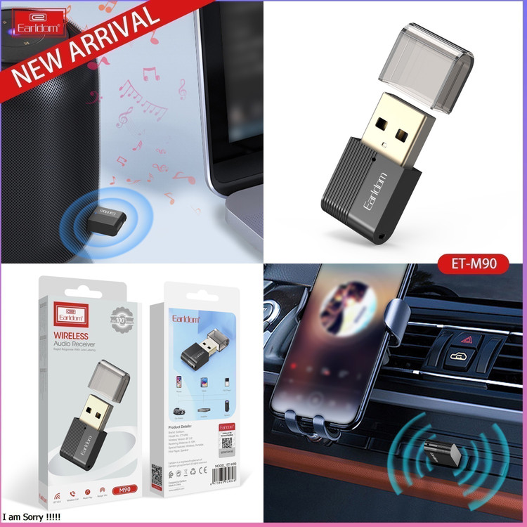 دانگل بلوتوث USB ارلدام مدل ET-M90 | گیرنده بلوتوث خودرو Earldom