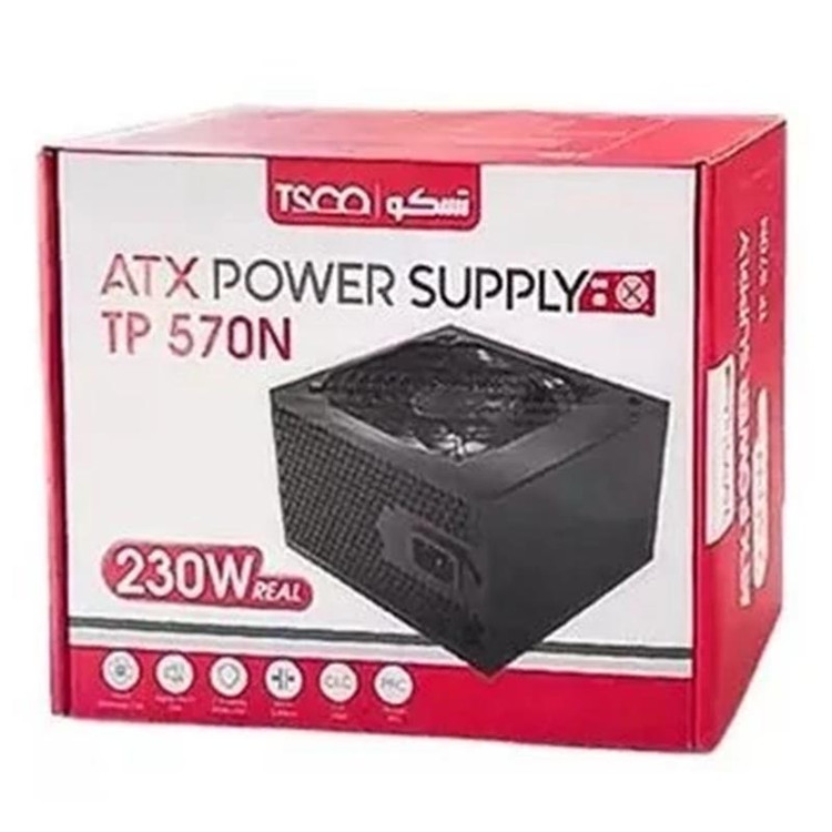 منبع تغذیه کامپیوتر 230 وات تسکو مدل TP 570N | پاور کامپیوتر