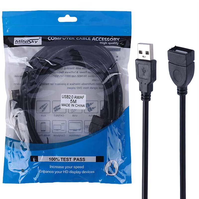 کابل افزایش طول USB 2.0 مینی اسکای طول 5 متر | کابل اکستنشن USB